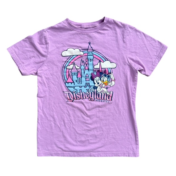 Disney Other - Disneyland Lavender Minnie Mouse and Daffy Duck Short Sleeve Shirt
